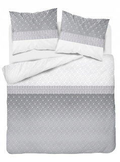 Kompletný set posteľných obliečok - Flanel Bedding 220x200 Gray Rhombies