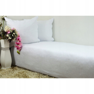 Kompletný set posteľných obliečok - Terry Bedding Single -Colored 140x200 White