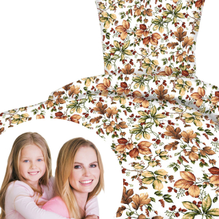 Kompletný set posteľných obliečok - Jesenné jesenné listy obliečky Listy 140x200 cm