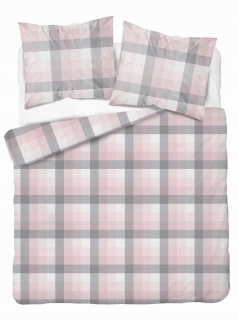 Kompletný set posteľných obliečok - Bavlnená saténová posteľná bielizeň 220x200 Plaid