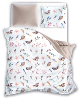 Kompletný set posteľných obliečok - Posteľná bielizeň v pere 200x220 Pure Cotton 005 - 200x220