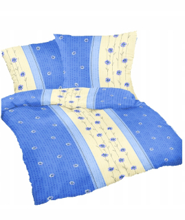 Kompletný set posteľných obliečok - Bavlnená bielizeň biela eukalyptova mincovňa 140x200