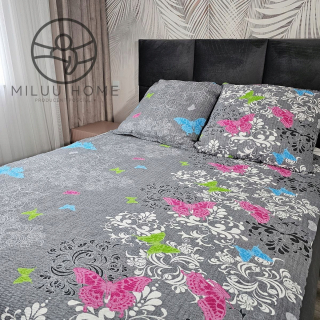 Kompletný set posteľných obliečok - Posteľná bielizeň s kôrom 180 × 200 výrobcov motýľov hrubá kôra