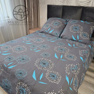 Kompletný set posteľných obliečok - Saténová posteľná bielizeň Lux Cizgili 180x200 Tmavo zelená