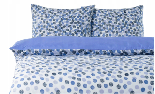 Kompletný set posteľných obliečok - Posteľná bielizeň s mikrovláknami 160x200 Blue Dots SM