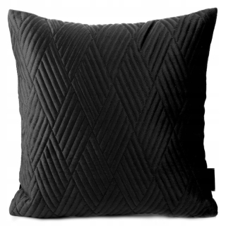 Obliečka na vankúš - Vankúš 40x40 Geometric Black Velor