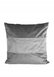 Obliečka na vankúš - Vankúš 40x40cm zamatové kamienky tmavo šedé
