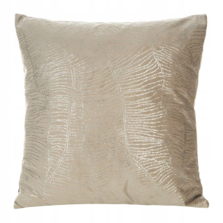 Obliečka na vankúš - Vankúš 45x45 béžové strieborné banánové listy