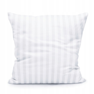 Obliečka na vankúš - Vankúš 50x70 hotel damask biely 1 cm