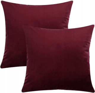 Obliečka na vankúš - Vankúšie Velvet Velor Premium Burgundsko 45x45 2 ks