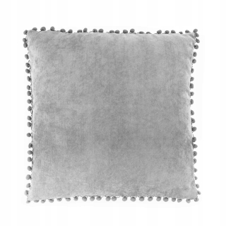 Obliečka na vankúš - Eslov Grey Dekorative vankúš s pompoms 45x45