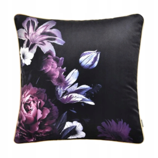 Obliečka na vankúš - Vankúš Štýlové čierne kvety 45x45