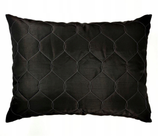 Obliečka na vankúš - Dekoratívne vankúš 50x70 Seda Black Quilted Poland