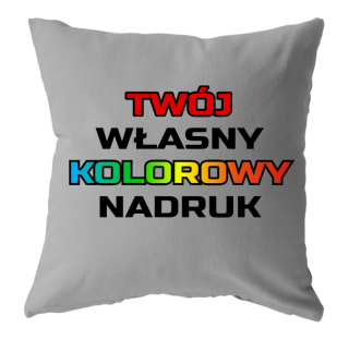 Vankúš na spanie - Vankúš s vlastnou sivou tlačou