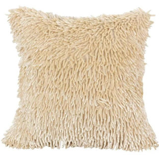 Obliečka na vankúš - Vankúš s strapcami shaggy krém 50x50
