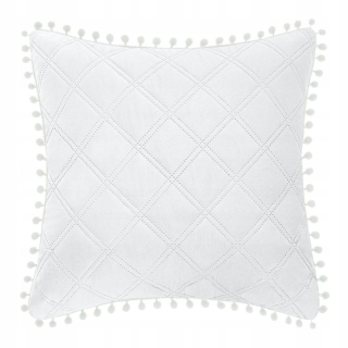 Obliečka na vankúš - Vankúš s pompoms 40x40 bielymi čerpadlami