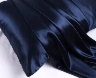 Obliečka na vankúš - Vankúše 100% hodváb 40x60 cm Navy Blue Set 2 ks!