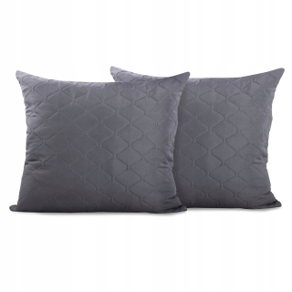 Obliečka na vankúš - Federované grafitové vankúše 50x60cm set 2 ks