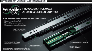 Zásuvkové výsuvy - Versalite Gual Guide plus 450 GTV