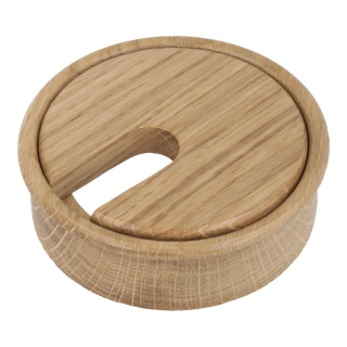 Priechodka na káble - Kábel kábla drevený dub premal 80x23 mm