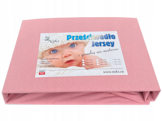 Plachta na posteľ - 90x200 list, bavlnený dres s elastickým pásmom 08