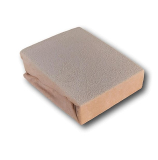 Plachta na posteľ - Terry list s 200x220 ľahkou béžou 09