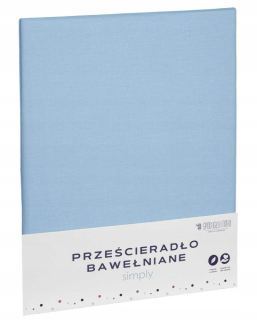 Plachta na posteľ - Bavlnená plech 220x240 Modrá jednoducho