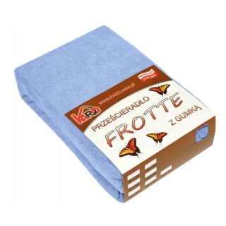 Plachta na posteľ - Terry list s 140x200 modrou 028