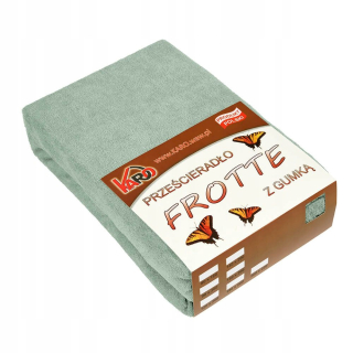 Plachta na posteľ - Terry List s 90x200 Olive 013 Eraser