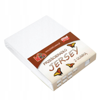 Plachta na posteľ - Dresový list s elastickým pásmom 120x200 biela 001 hrubá