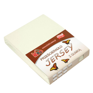 Plachta na posteľ - Jersey List s 200x220 EKRI 002 hrubý elastický pás