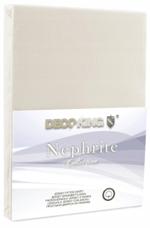 Plachta na posteľ - Jersey 120-140x200+30 Decoki Cream Sheet