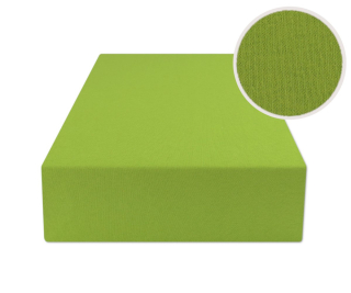 Plachta na posteľ - List s gumou 140x200 Jersey Green
