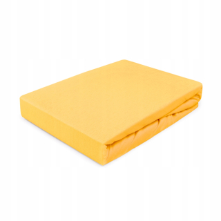 Plachta na posteľ - List s gumou 140x200 Jersey Color žltá