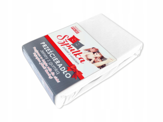 Plachta na posteľ - List s gumovým pásom 160x200 H-30 cm biela biela