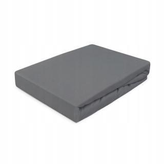 Plachta na posteľ - List s 160x200 Jersey Gumbber Band Grey Color
