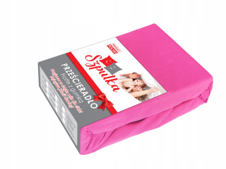 Plachta na posteľ - List s 160x200 ružovým h-30 gumárom
