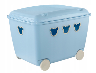 Úložný box pre deti - Branq Blue Toy Box 55L kolesá
