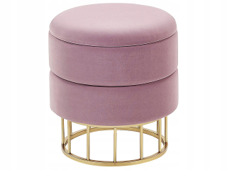 Sedací vak do detskej izby - Pouf s úložným priestorom do obývacej izby Ø37cm ružová
