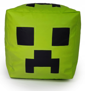 Sedací vak do detskej izby - Pouffe Face Cube 40x40 cm PUFOLAND