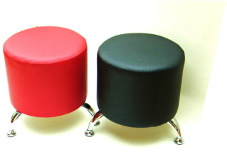 Sedací vak - Pouf, nie Saco Poufs Round Chrome Leg Ecoskóra pl
