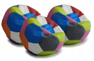 Sedací vak do detskej izby - Pouf farebná guľa 65 cm kresla SAKO 3 ks