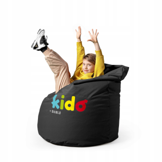 Sedací vak do detskej izby - Pouf pre dieťa Kido od Diablo Black Sako Bag