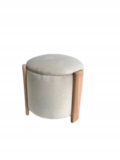 Sedací vak do detskej izby - Pouf čalúnená skladom, veľká, šedá 110 cm