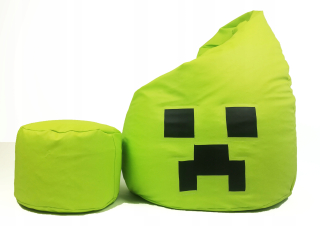 Sedací vak do detskej izby - Pouf bag minecraft 120/80 puf balls kreslá