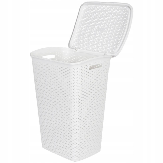 Kôš na bielizeň - Rattan Piery Basket Curver Nowzo 55L White