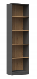 Knižnica, regál - Knižnica 50 cm segregátory kabinetu Anthracite Oak Artisan