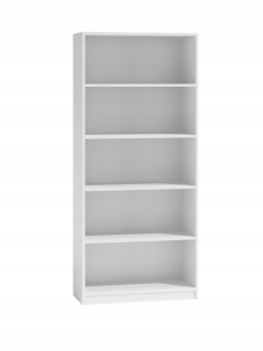 Regál, polica do pracovne - Kancelárska knižnica 60 cm kabinet bielet rohož