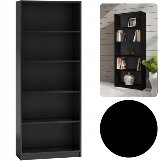 Regál policový - Kancelárska knižnica 60 cm polica Black R60