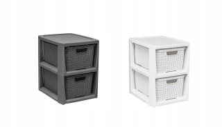 Regál, komoda do kúpeľne - Stojan na stojan na zásuvky s 2 farbami Branq Baskets -